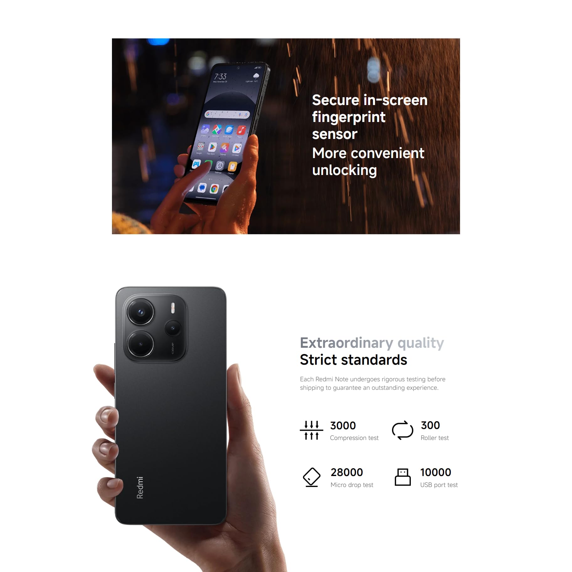 Redmi Note 14 108MP AIカメラ 4台セット Xiaomi Redmi Note 14 smartphone, 8+256GB, green, 108MP AI camera