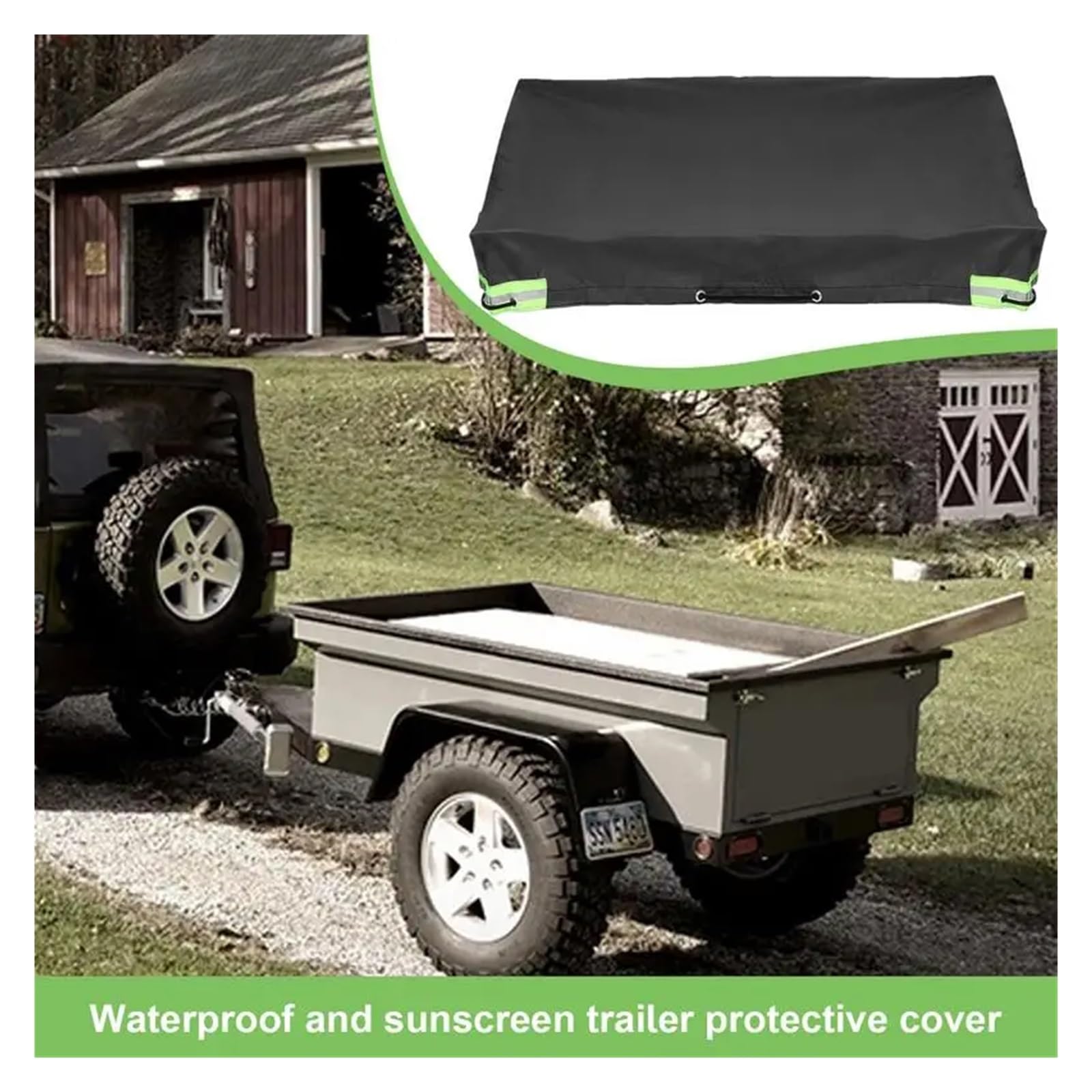 Fundas De Remolque Cubierta for remolque de acampada, lona de acampada, cubierta de protección UV, impermeable, resistente a la intemperie, cubierta for remolque de viaje for transporte RV Remolque Fu