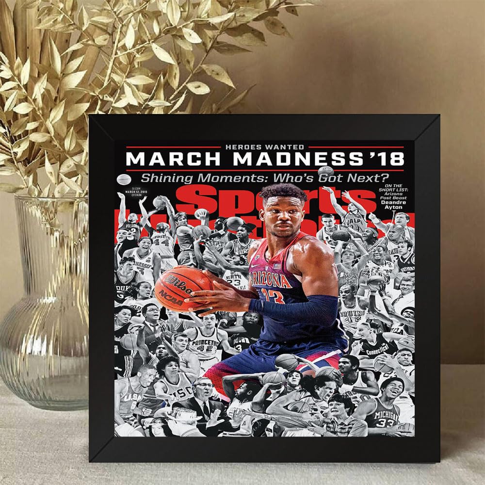GADGETS WRAP Printed Photo Frame Matte Painting for Home Office Studio Living Room Decoration (10x10inch Black Framed) - March Madness College Basketball