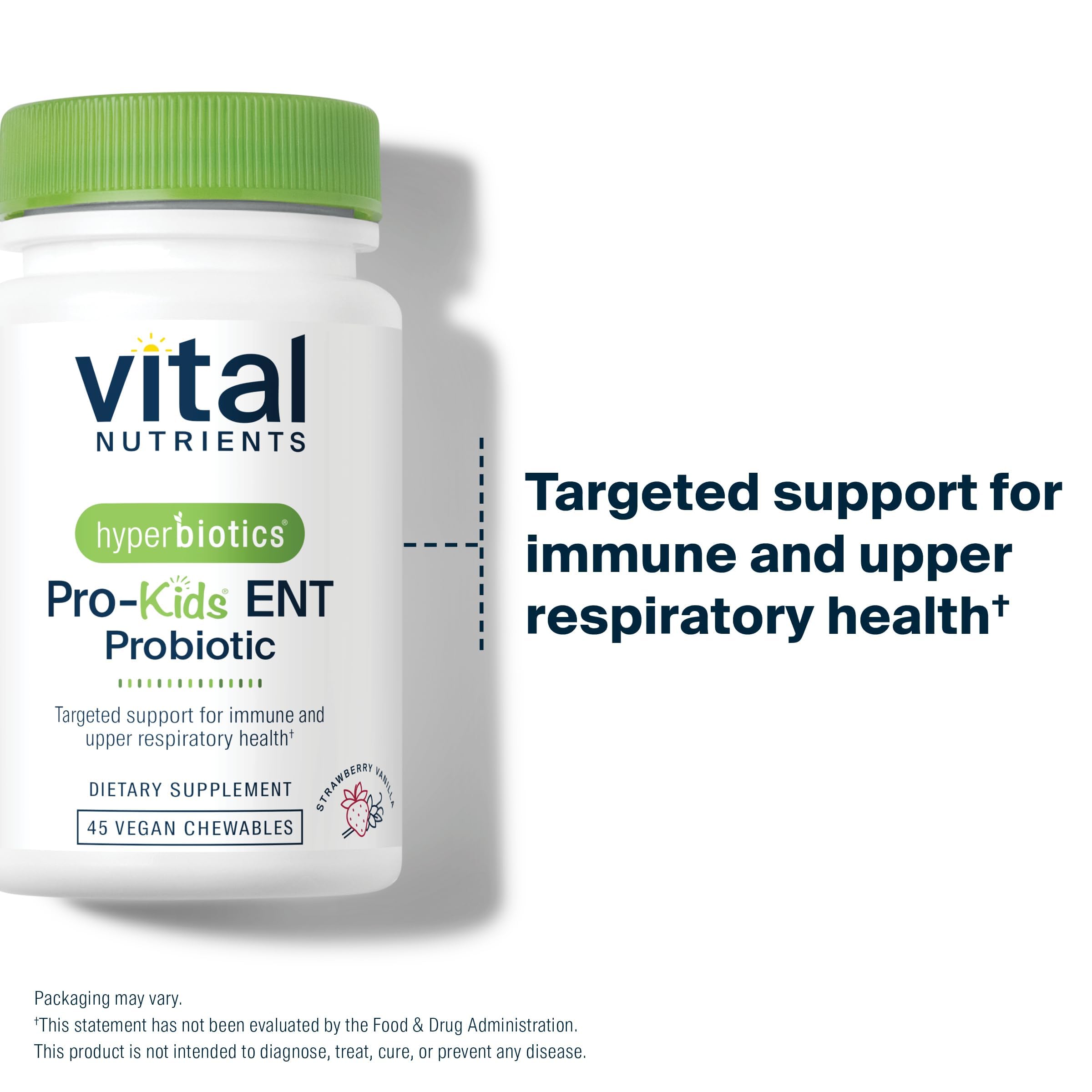 Vital Nutrients Pro-Kids ENT Probiotic, Strawberry Vanilla, 45 Chewables — Amazon image 4