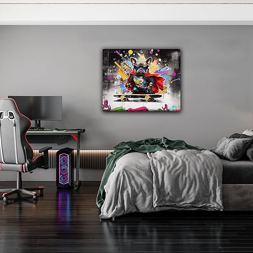 Miniatura 141 de ANRUOXI Graffiti - Lienzo decorativo para pared, diseño abstracto retro, pintura urbana moderna, póster de decoración de pared de zapatos para