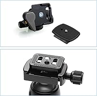 Vista 7 de PATIKIL Placa de liberación rápida para trípode, adaptador de trípode de cámara, placa de montaje de repuesto para trípode modelo 3, color negro