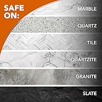 Vista 5 de Weiman Kit completo de limpieza y protección de encimeras, para granito, mármol, cuarzo y piedra, limpiador y pulido de granito y piedra, 24 onzas