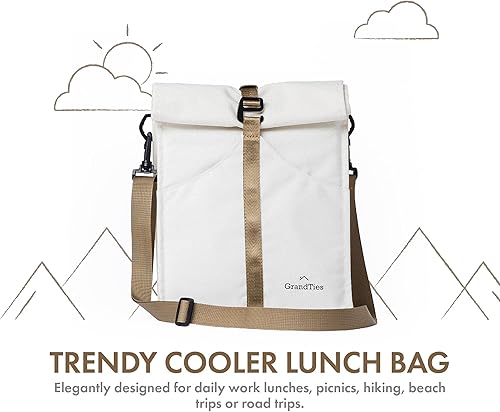 Miniatura 2 de GRANDTIES Lonchera térmica para mujeres, hombres y adultos, a prueba de fugas, lonchera enrollable a prueba de fugas, bolsas reutilizables para