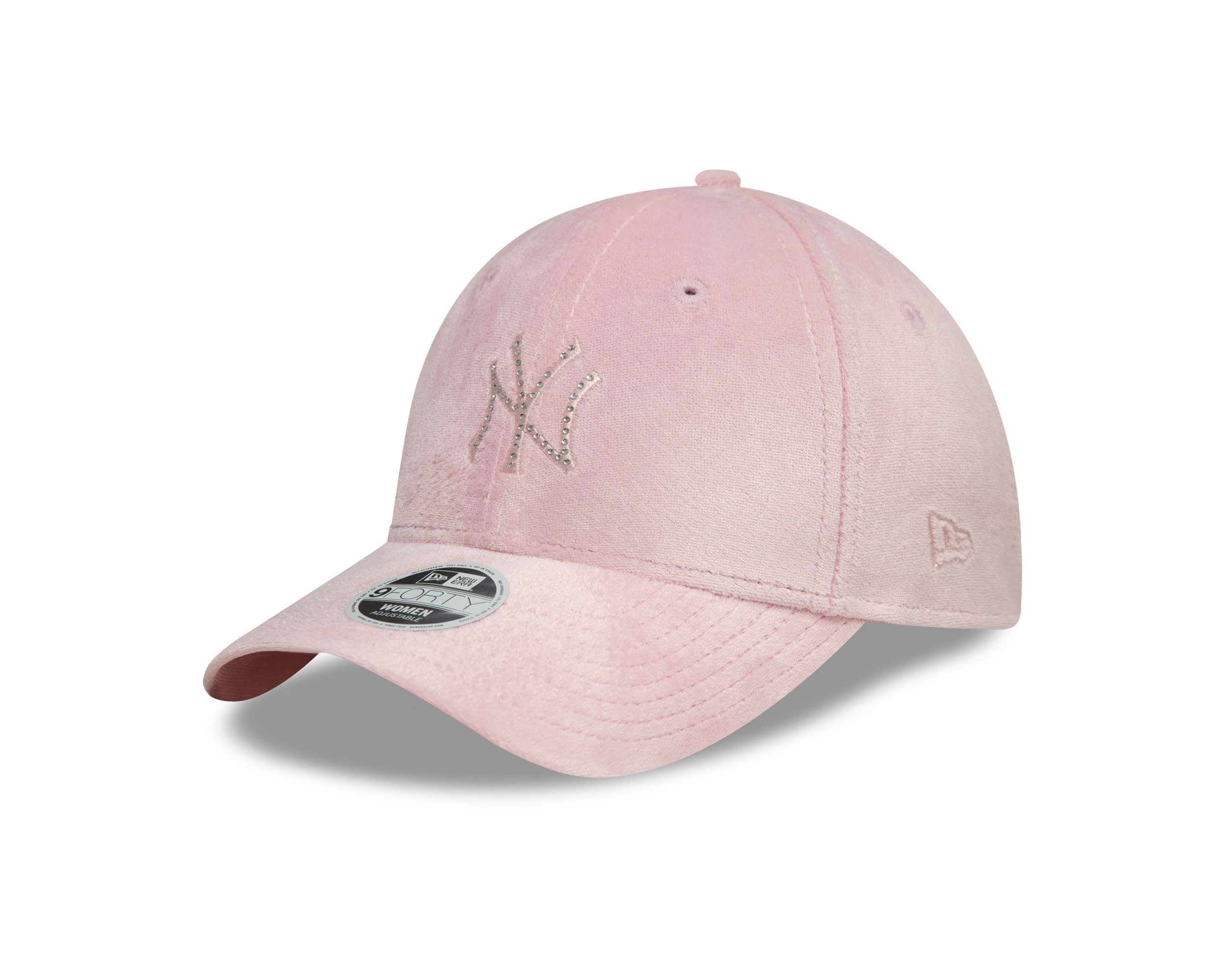New Era MLB New York Yankees Baseball Cap for Women Velour Team Logo 9Forty hat Tonal Pink — image 1