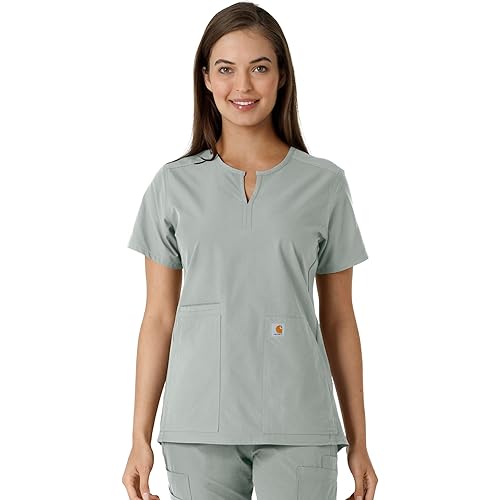 Carhartt Scrubs C12413 Women's Force® Essentials Modern Fit Notch Neck