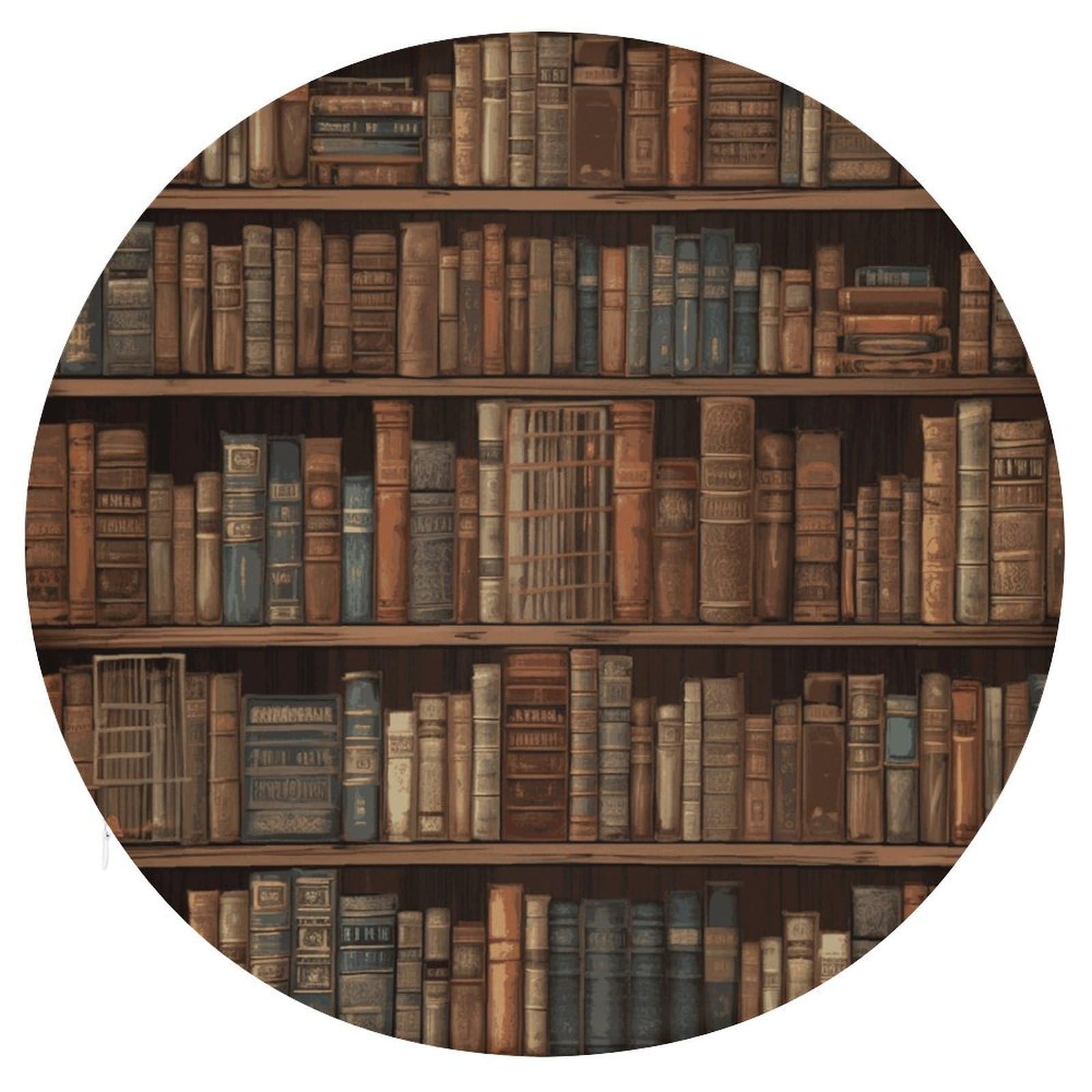 Biblioteka półka na książki, okrągła poduszka, z dodatkiem pianki z pamięcią kształtu, poduszka na krzesło, pokrowiec poliestrowy z zamkiem błyskawicznym, poduszka do siedzenia na łóżko, sofę