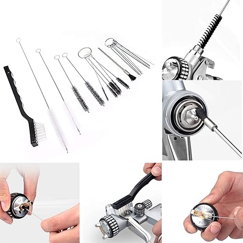 Miniatura 7 de 17pcs Spray Gun Cleaning Kit,Paint Gun Cleaning Kit Airbrush Spray Gun Nozzle Cleaning Repair Tool for HVLP Gravity Detail Paint Guns, Airbrush, Air