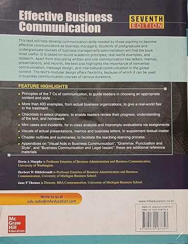 Effective Business Communication - SIE : Murphy, Herta