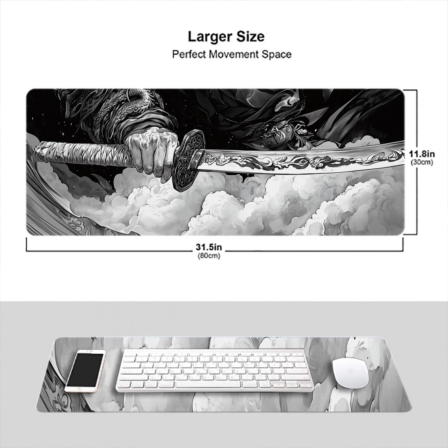 Amazon.com: Katana Gaming Mouse Pad Japanese Samurai Sword Black