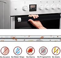 Vista 4 de 5 piezas de cubierta de manija de puerta de refrigerador, lavable para electrodomésticos de cocina, nevera, horno, microondas, lavavajillas