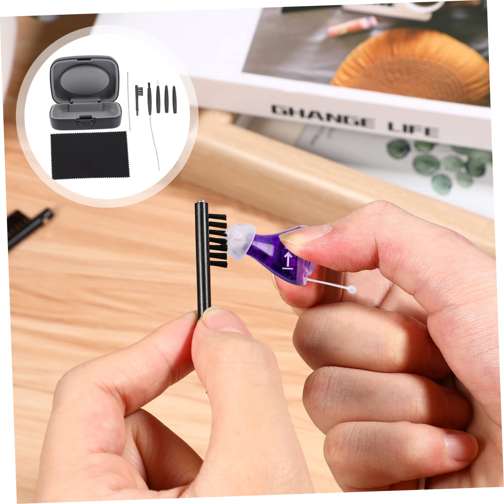 FRCOLOR 3sets Kit Per Ausili Uditivi Con Custodia Strumento Compatto Ausili Acustici e Cuffie Facile Usare e Portatile Resistente