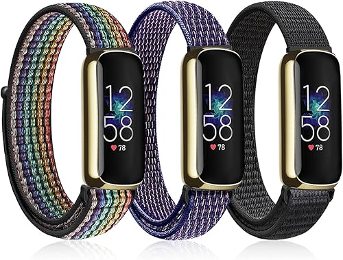 Ecogbd Nylon Ersatzarmband Kompatibel mit Fitbit Luxe, Verstellbare Sport Armban