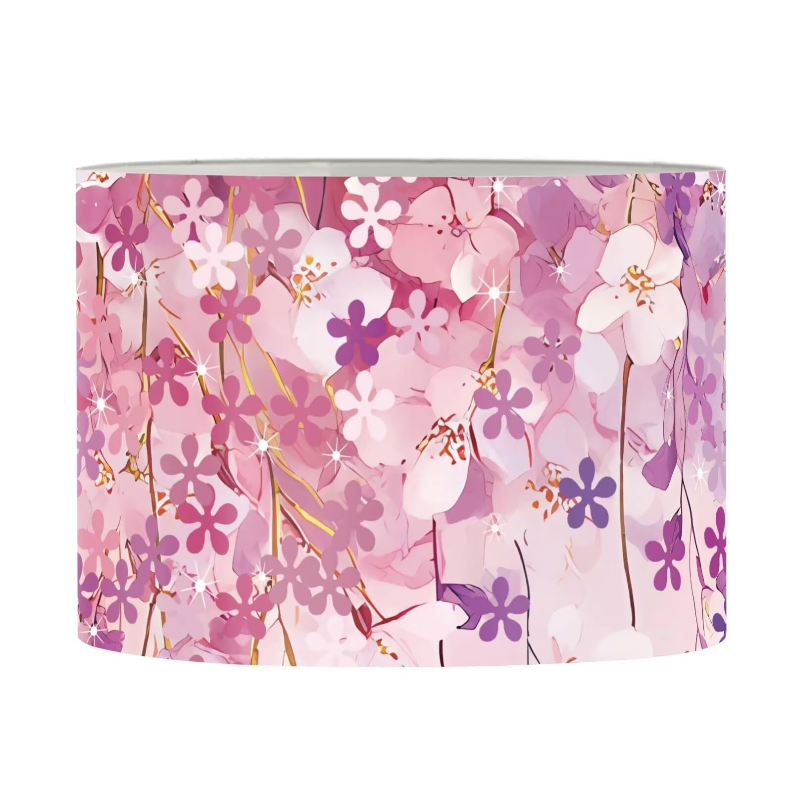 FANCOSAN Pink Floral Drum Lampshade Well Constructed Lamp Shades Cover for Pedant Floor Light S Pendant Floor Light Cover — image 1