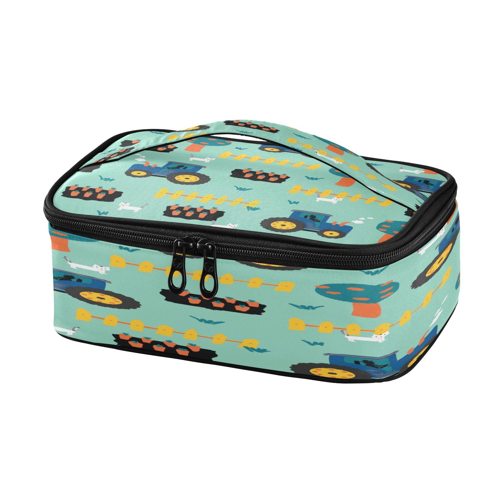 Mnsruu Small Lunch Bag for Men Women Tractors Seamless Kids Insulated Lunch Box Kids Lunch Bag Food Containers Cooler Bags Reusable Snack Bag