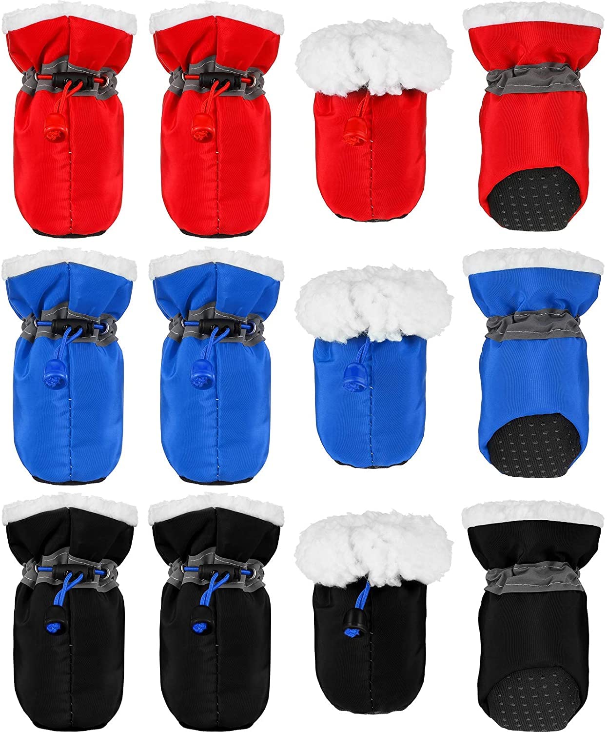 PETANGEL 3 Sets 12Pcs Waterproof Dog Shoes | Rain Snow Dog Booties | Breathable Paw Protector, Anti-Slip Dog Cat Shoes Soft Soled Dog Boots with Adjustable Drawstring (Size: 7) (B09R266FWG) Amazon Price History, Amazon Price Tracker