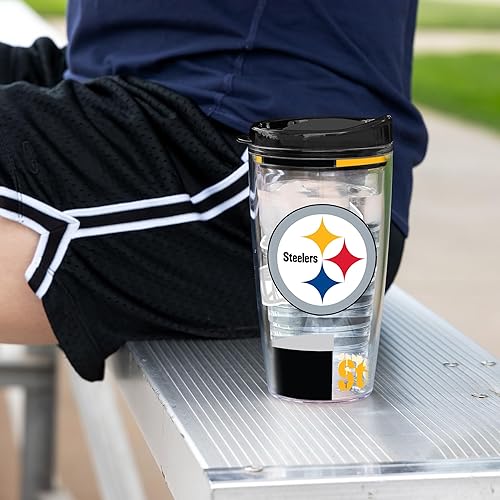 Miniatura 383 de Rico Industries NFL - Vaso clásico de fútbol americano de doble pared, 16 oz o 20 onzas, tapa W