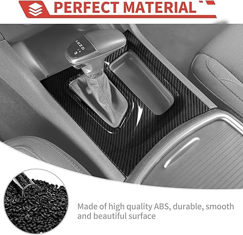 Miniatura 4 de Cubierta de fibra de carbono para consola central de palanca de cambios, accesorios interiores compatibles con Dodge Charger 2015-2023