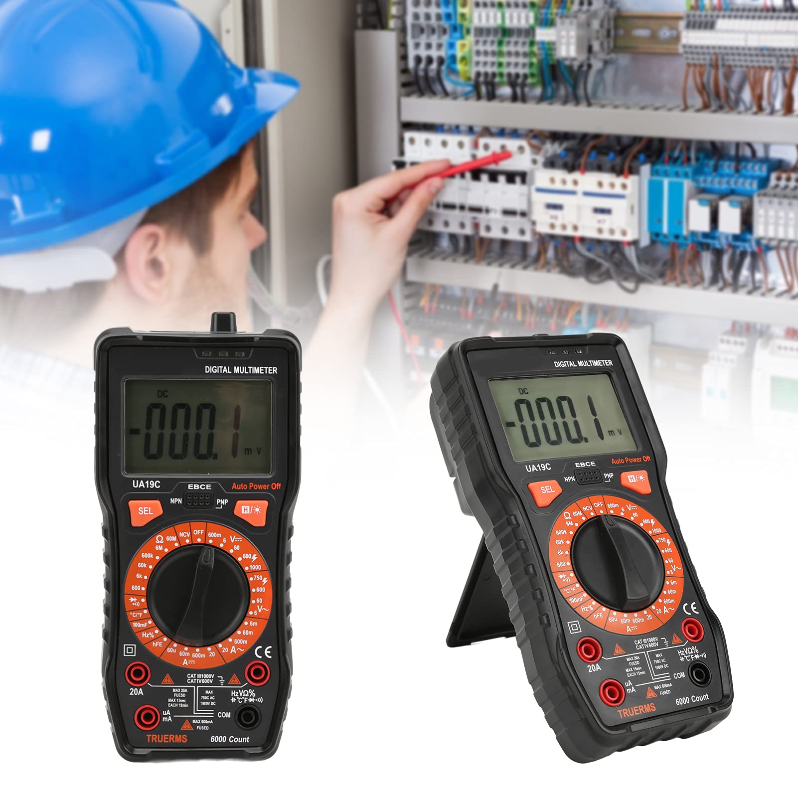 Multimètre Numérique Lcd Multifonction Professionnel Portable Avec écran De 4,7 Pouces Pour