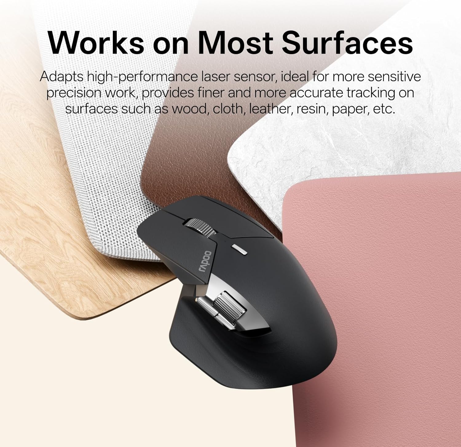 Mus på forskellige overflader