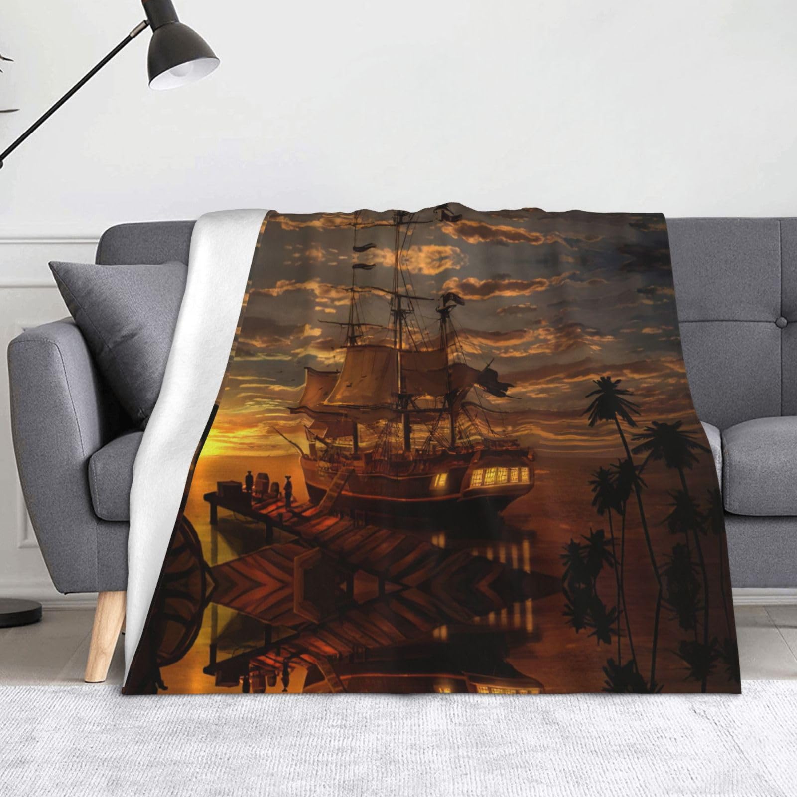Couverture en peluche pour Halloween et soirées cocooning