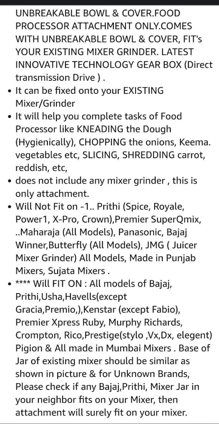 Maggi Rio All in 1 4G Food Processor Attachment & Coconut Scrapper