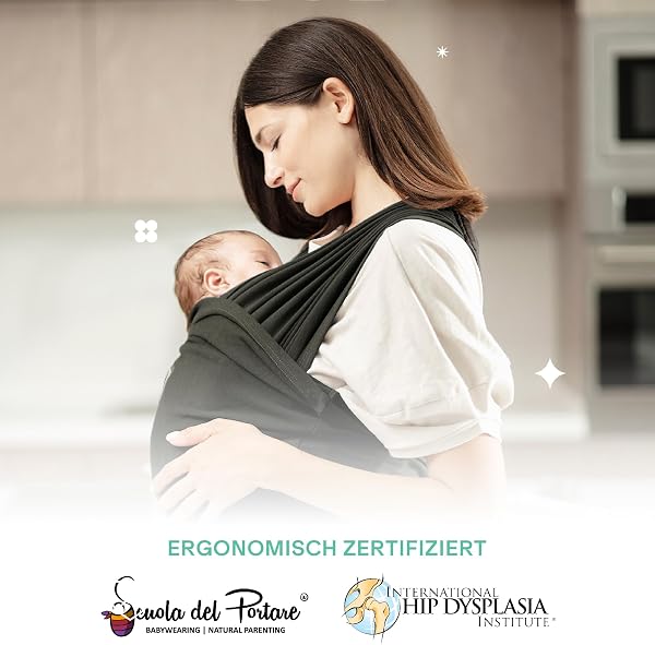 Koala Babycare Babytragetuch - Einfach anzuziehen - Elastisches Tragetuch bis zu 15 kg - Verstellbar und Unisex - 3