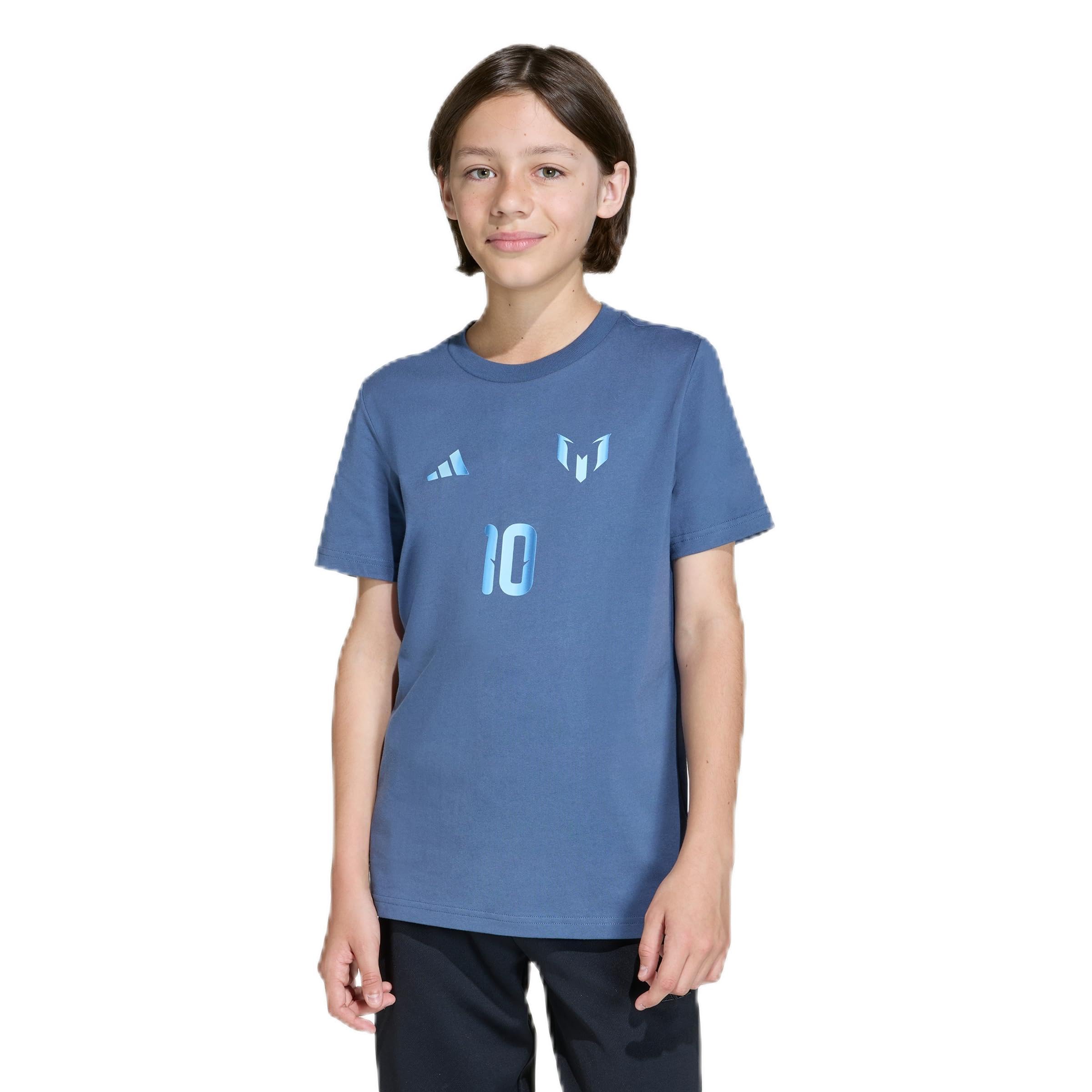 Y MESSI N&N G T Erkek Çocuk Baskılı/Desenli Kısa Kollu Tişört, preloved ink, 9-10 Yaş
