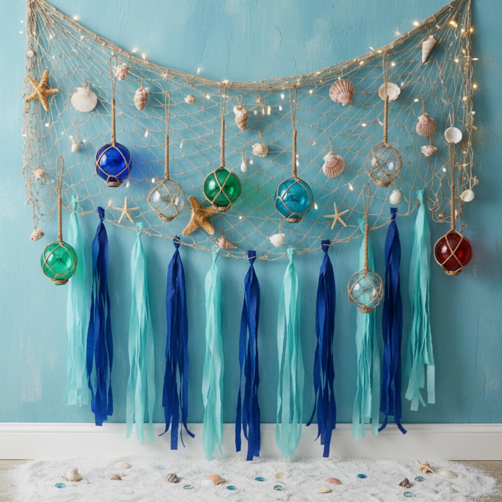 Colorful Glass Fishing Floats - Ocean Decor -4