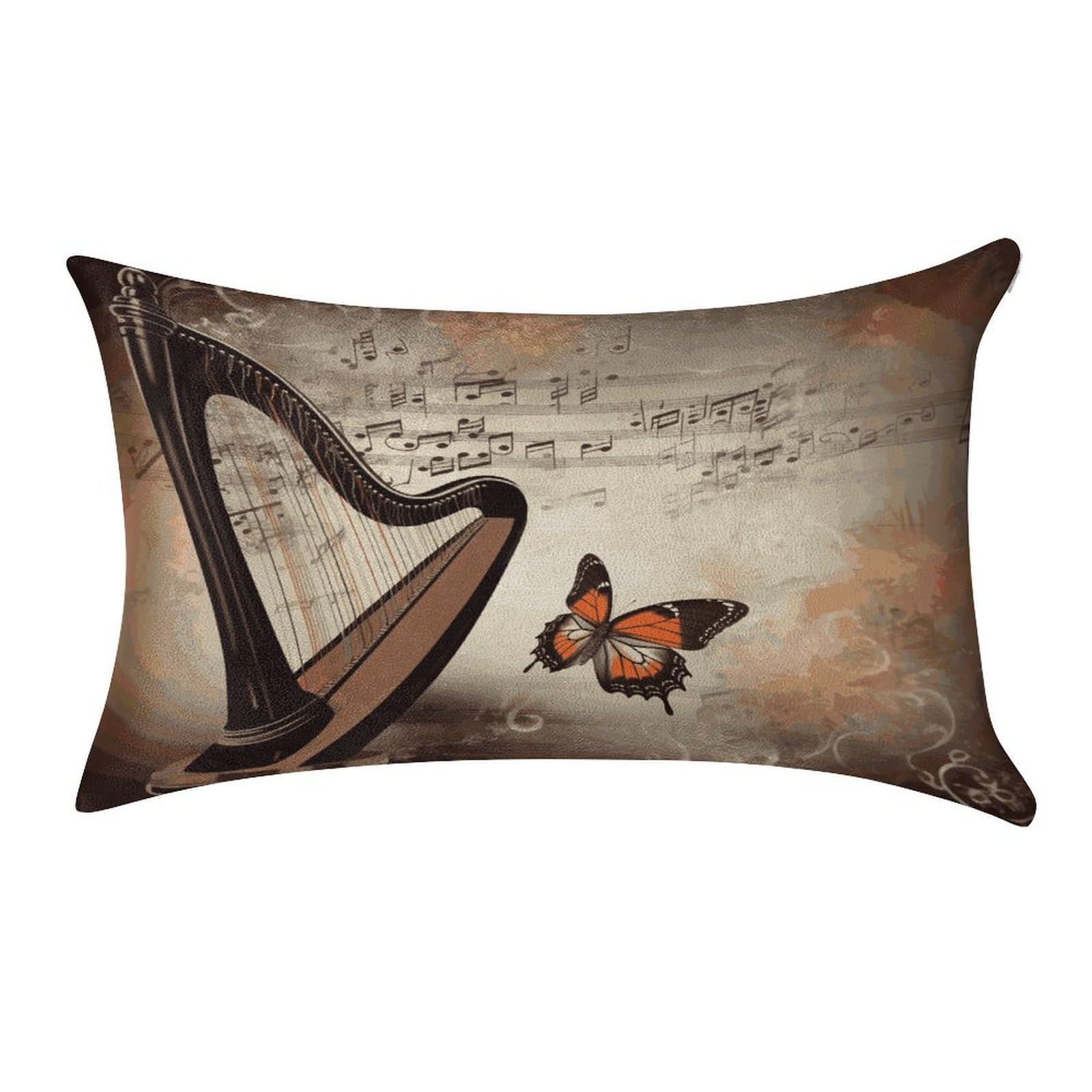 Fekiloot Style Harp And Butterfly Pillow Covers Home Decor Pillow Cases