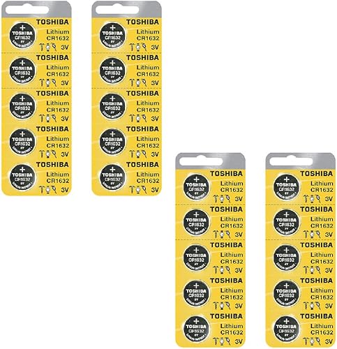 Toshiba CR1632 Batería de litio de 3 V (20 baterías)