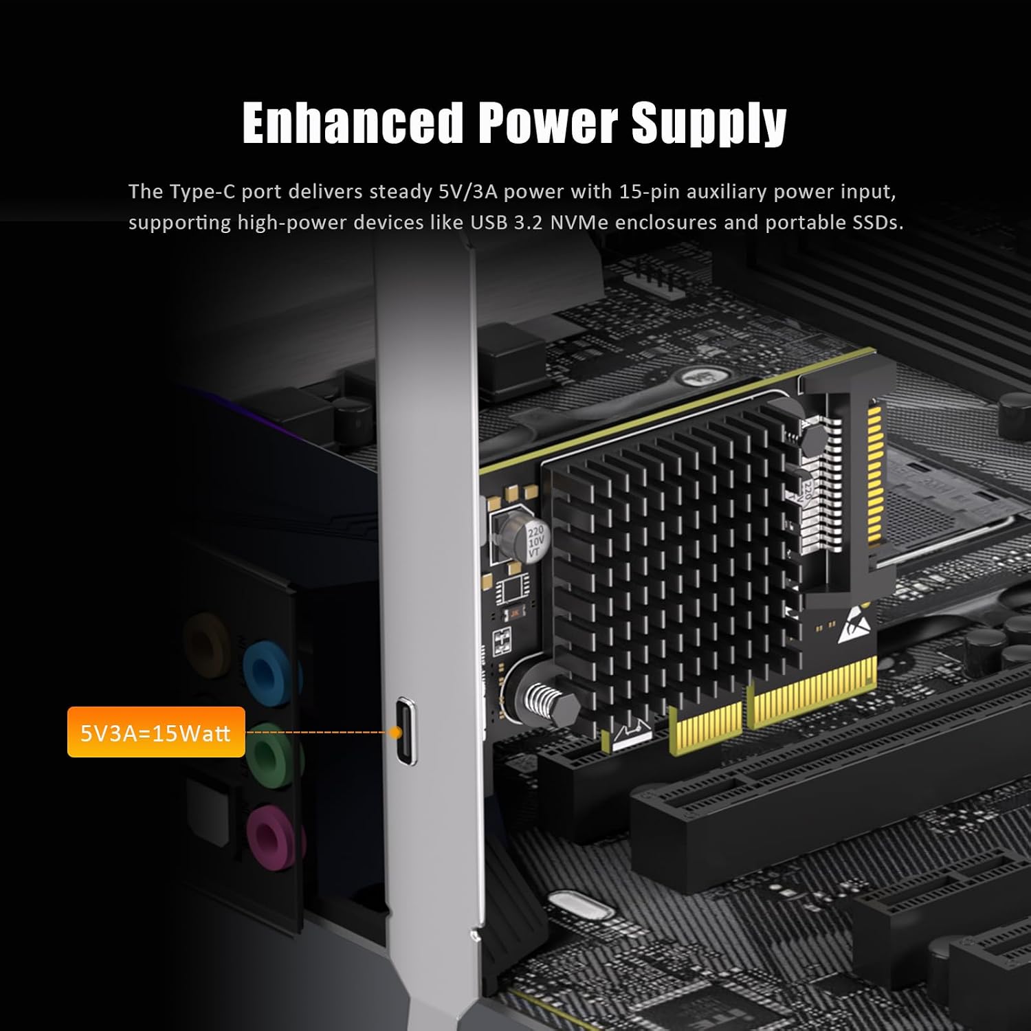 GLOTRENDS U3242C1 20Gbps USB C PCIe Card, USB 3.2 Gen 2x2, PCIe 3.0 x4