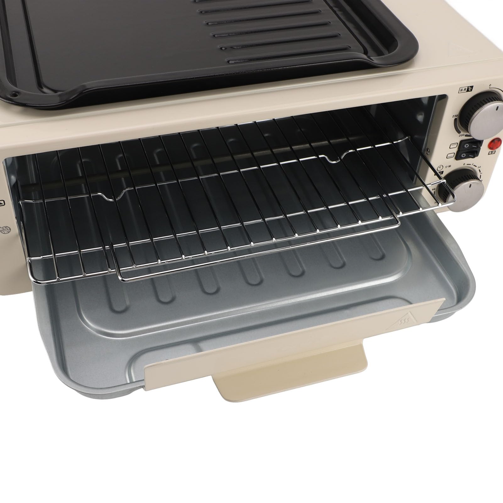 Forno Combinato Friggitrice Ad Aria Combinata con Tostapane da Banco 5 in 1, Forno Elettrico Combinato con Grill, Dispone di Pizzaiola per 14 Litri, Filtro Olio (Spina