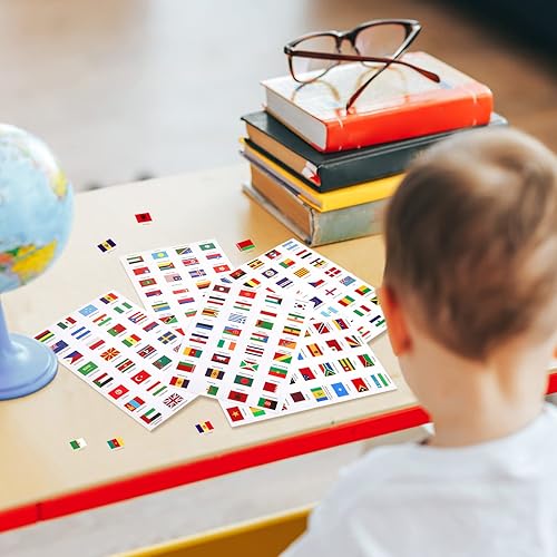 Miniatura 5 de Outus Calcomanías de bandera del mundo, calcomanías de bandera de país, banderas del mundo, calcomanías para diario, álbum de recortes, decoración