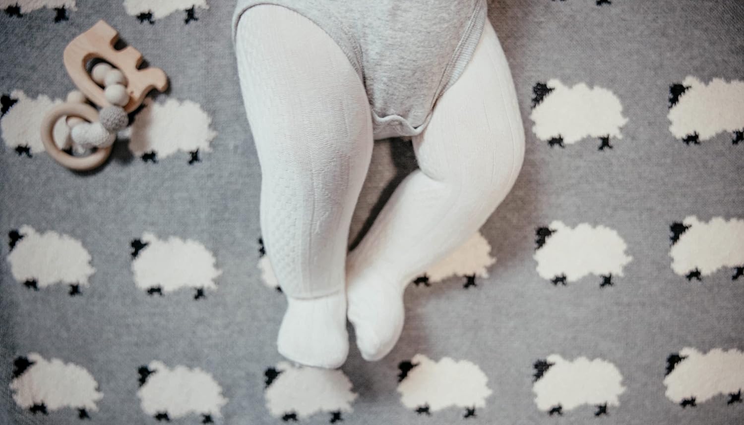 Silky Toes Luxurious Cotton Tights for Baby Girls 1 Pk Cable Knit Winter Footed Leggings - Image 4