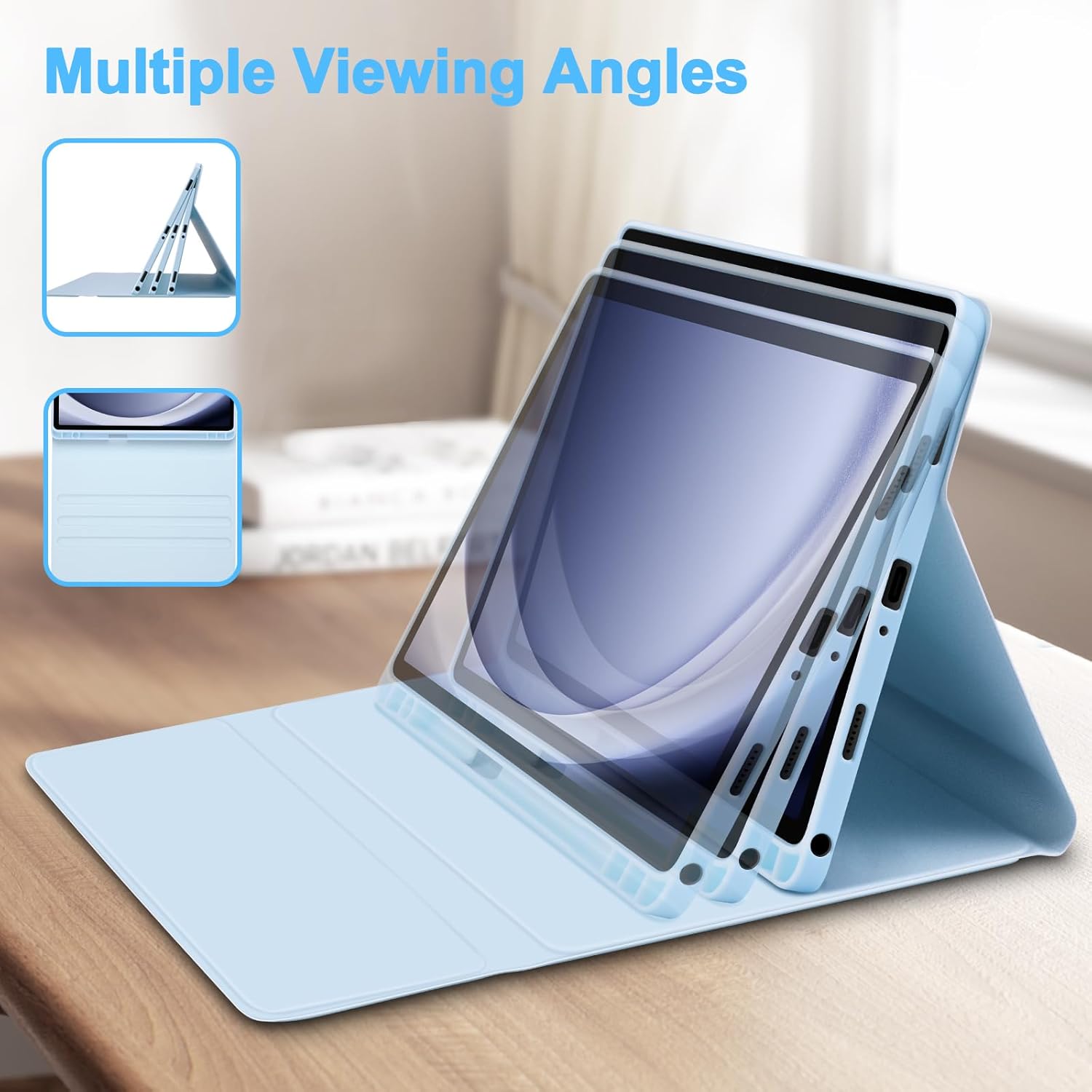 GOKOCO for Samsung Galaxy Tab A9 Plus 2023 11 inch Keyboard Case,Magnetically Detachable Wireless Bluetooth Keyboard for SM-X210/X215/X216-Blue