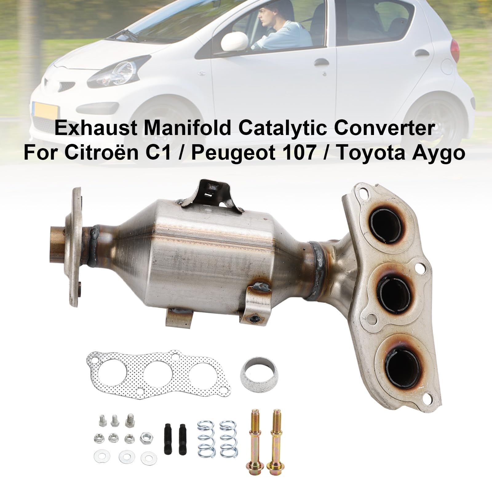 Catalizador 0342K0 para Fit for Toyota Aygo Fit for Citroen C1 Fit for Peugeot 107 2005-2014