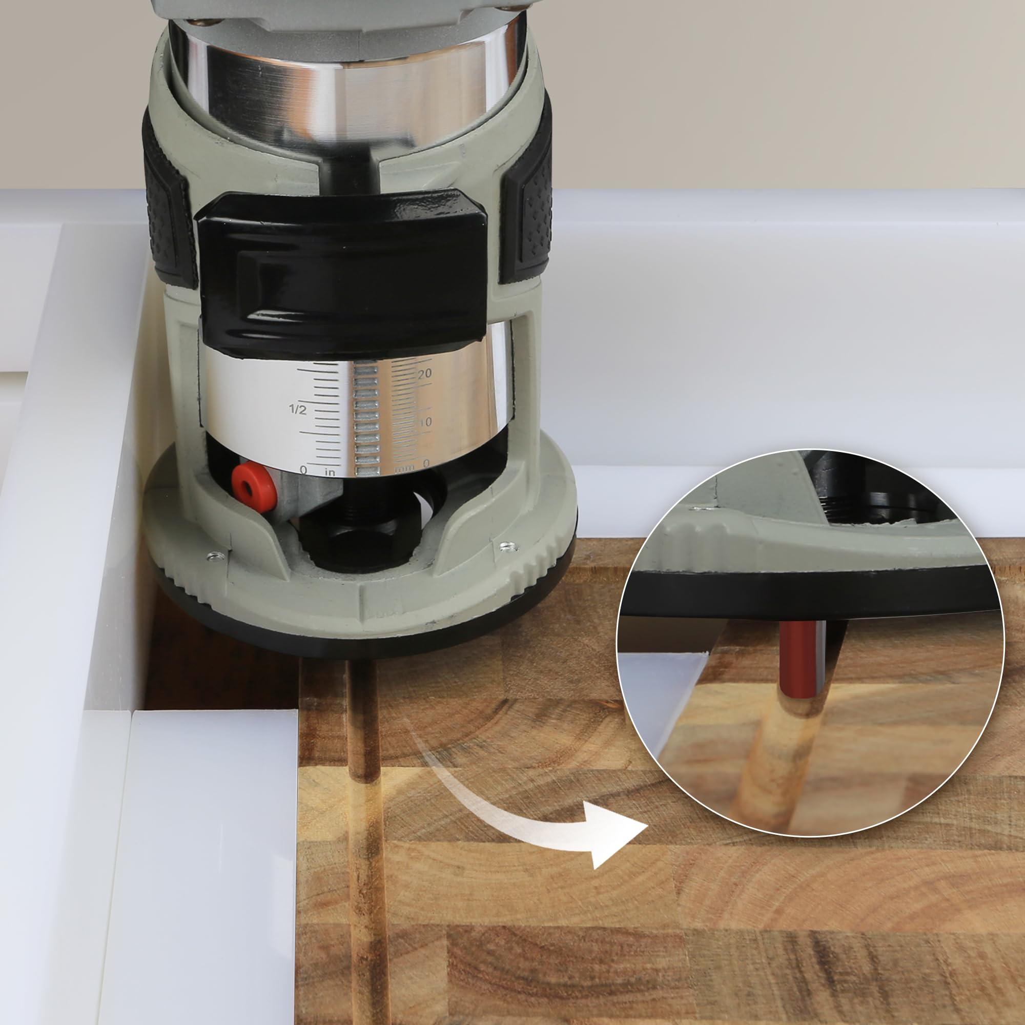 Extendable Frame Router Grooves Snapklik.com : Adjustable Juice Groove Jig, Router Template Guide ...
