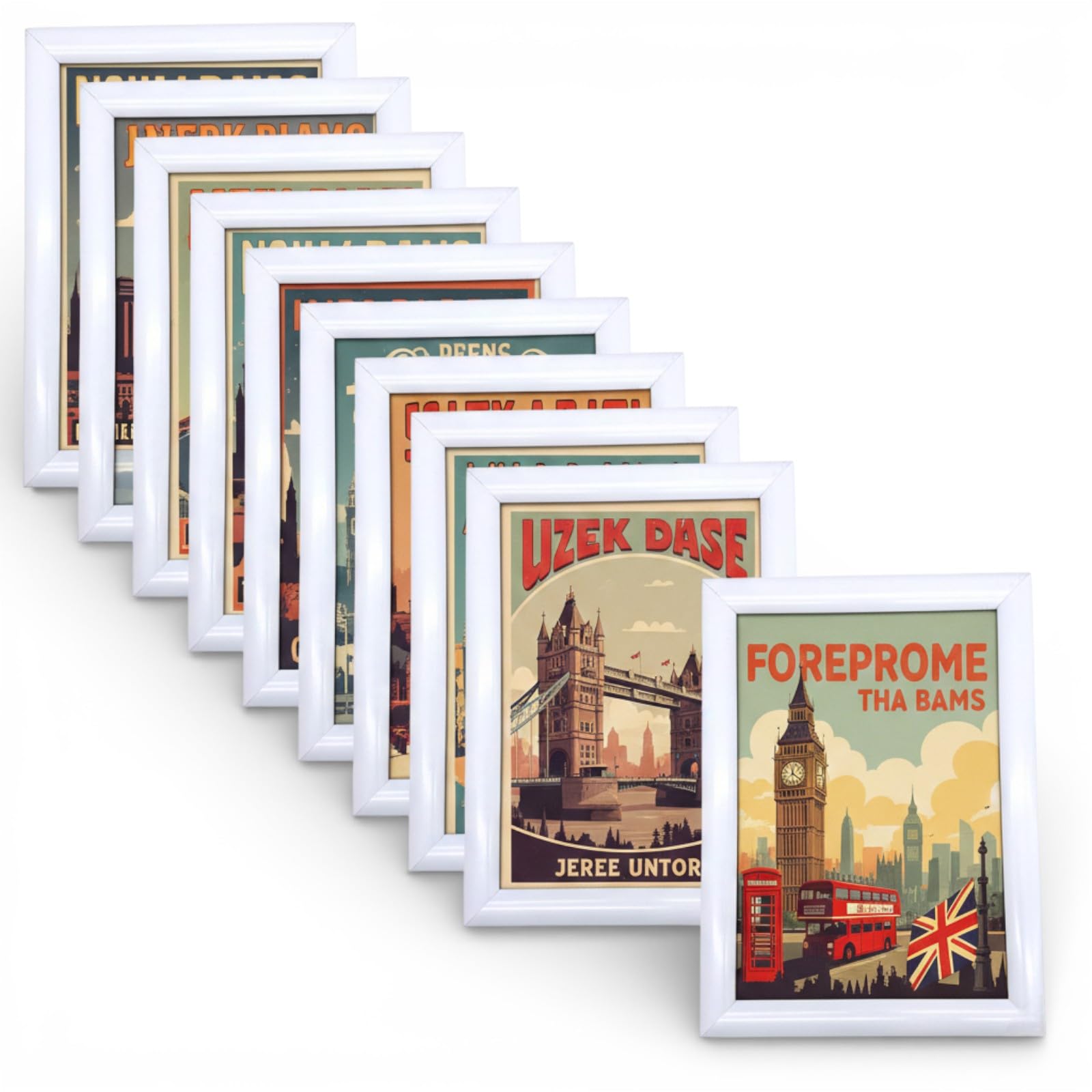 Shoplines Supplies® Snap Poster frame, 10x A4 Aluminium White Snap Picture Photo Holder for Home and Office