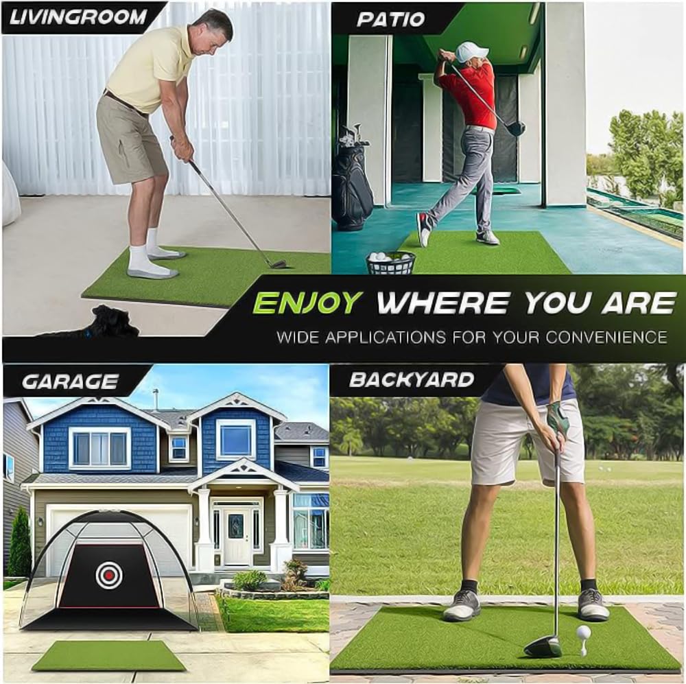 axGear Tapete de golf artificial para práctica en interiores y exteriores, 3 x 4 pies, diversión en el patio trasero