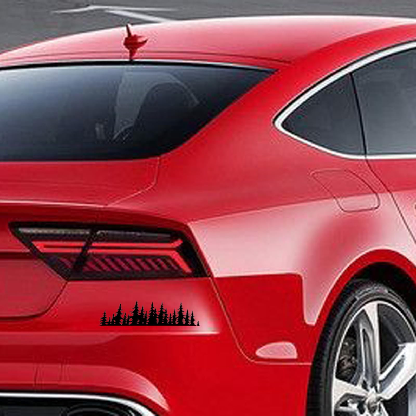 Fogfar 2 PCS Car Stickers, Pine Tree Forest Sticker, Auto Body Decals, Mountains Graphic Logo Decals, Stickers for Trunk Tailgate Emblem, for Truck, SUV, Laptop, Wall (Black)