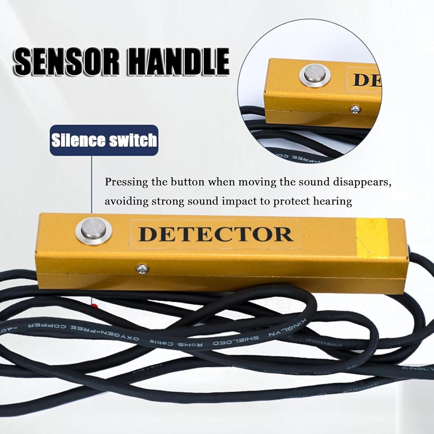Kit detector de fugas de agua subterráneo, sensor acústico profesional, 0-100 dB ajustable, con auriculares con cancelación de ruido y funda de transporte