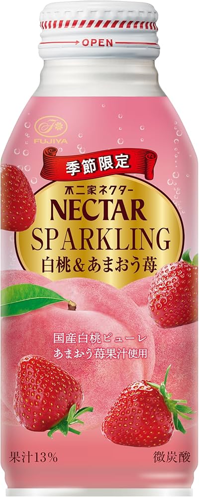 Amazon.co.jp: 不二家 ネクター スパークリング 白桃＆あまおう苺