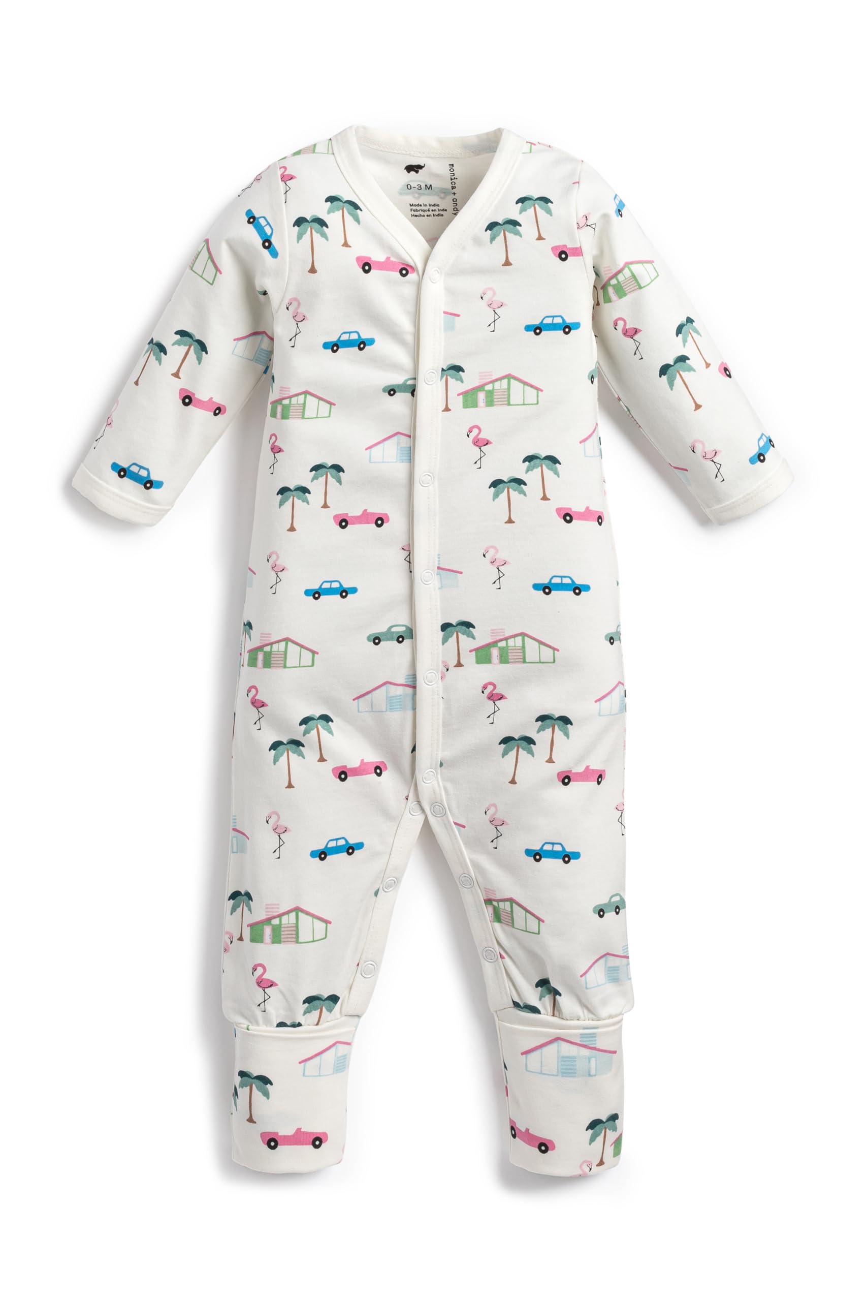 monica + andy On the Go Baby One Piece, 100% Organic Baby Clothes for Girls &amp; Boys, Sizes For Preemie, Newborn, &amp; Infant