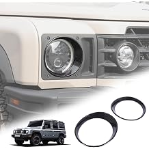 Bezels Front Light Headlight Trim Cover Compatible with INEOS Grenadier 2020-2025 Front Head Lamp Eyelid Cover Trim Exterior Accessories Carbon Fiber