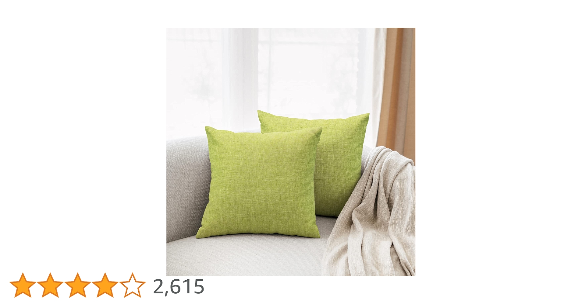 Amazon.co.jp: All Smiles クッションカバー 緑 グリーン 45x45