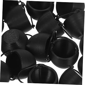 iplusmile 20pcs Halloween Crucible Can Small Ornaments Halloween Homeware Mini Decoration Mini Cauldron Miniature Cauldron Ornaments Miniature Pots Plastic Black