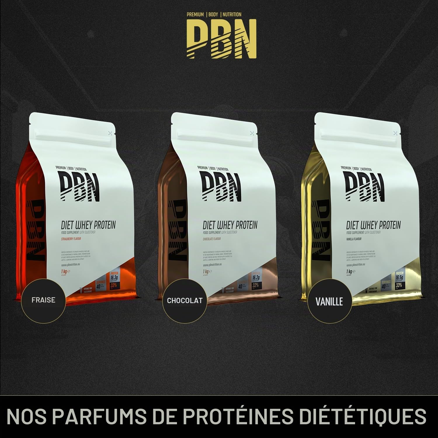 PBN - Premium Body Nutrition Whey Minceur 1kg Sachet, Vanille