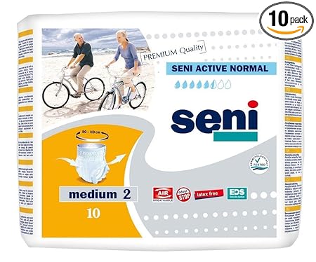 Seni Active Normal Adult Pull Ups - 10 Pieces Medium (pack of 2)