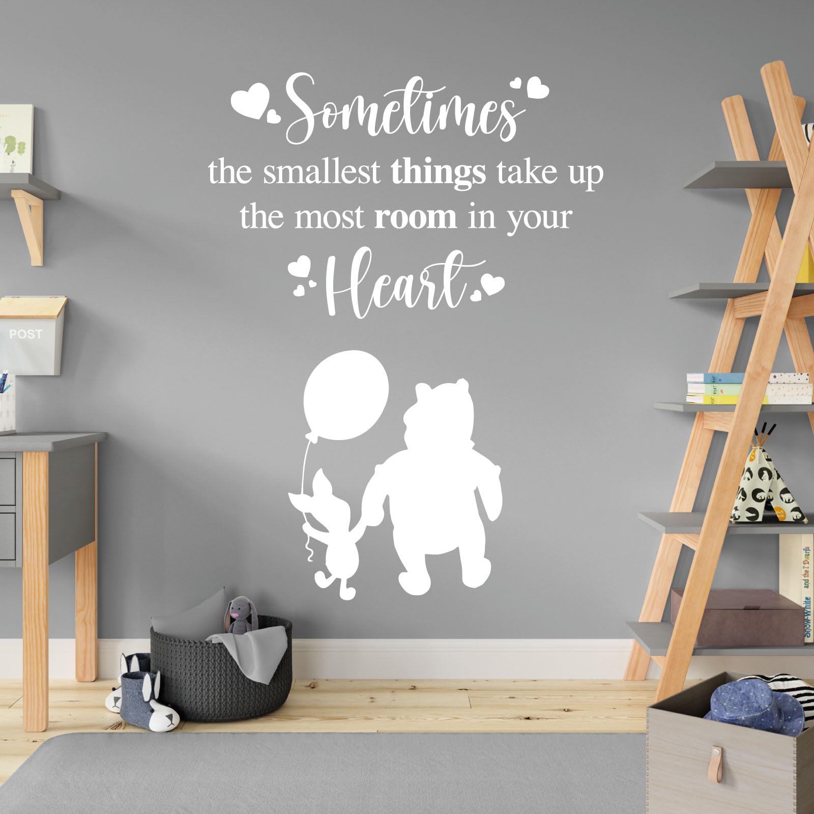 Sometimes the Smallest Things Take the Most Room in Your Heart - Movie Book Quote Wall Sticker [XLarge] [White]
